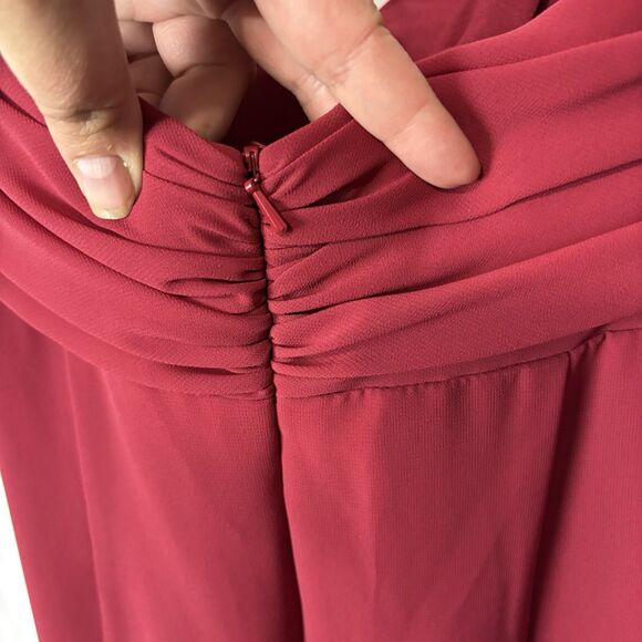 ALFRED SUNG Size 8 Claret Strapless Sweetheart Neckline Formal Cocktail Dress - Picture 6 of 8